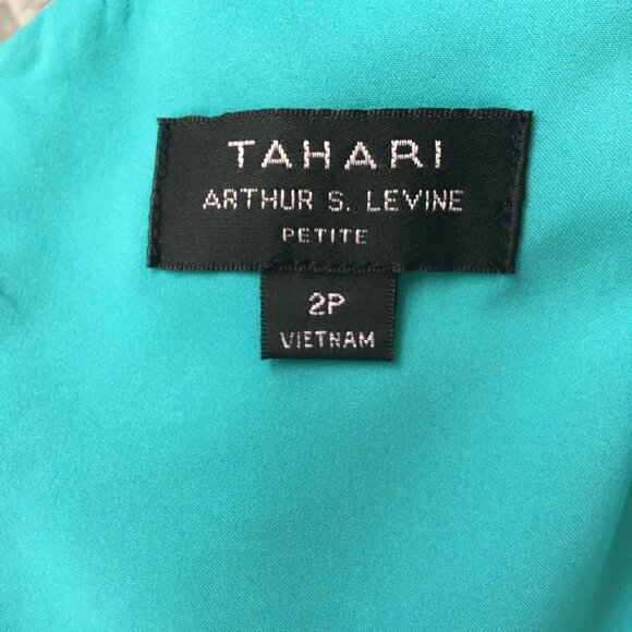 NEW Tahari ASL Dress Floral Embroidered Blue White Cocktail Women’s 2P 2 Petite - Picture 16 of 16